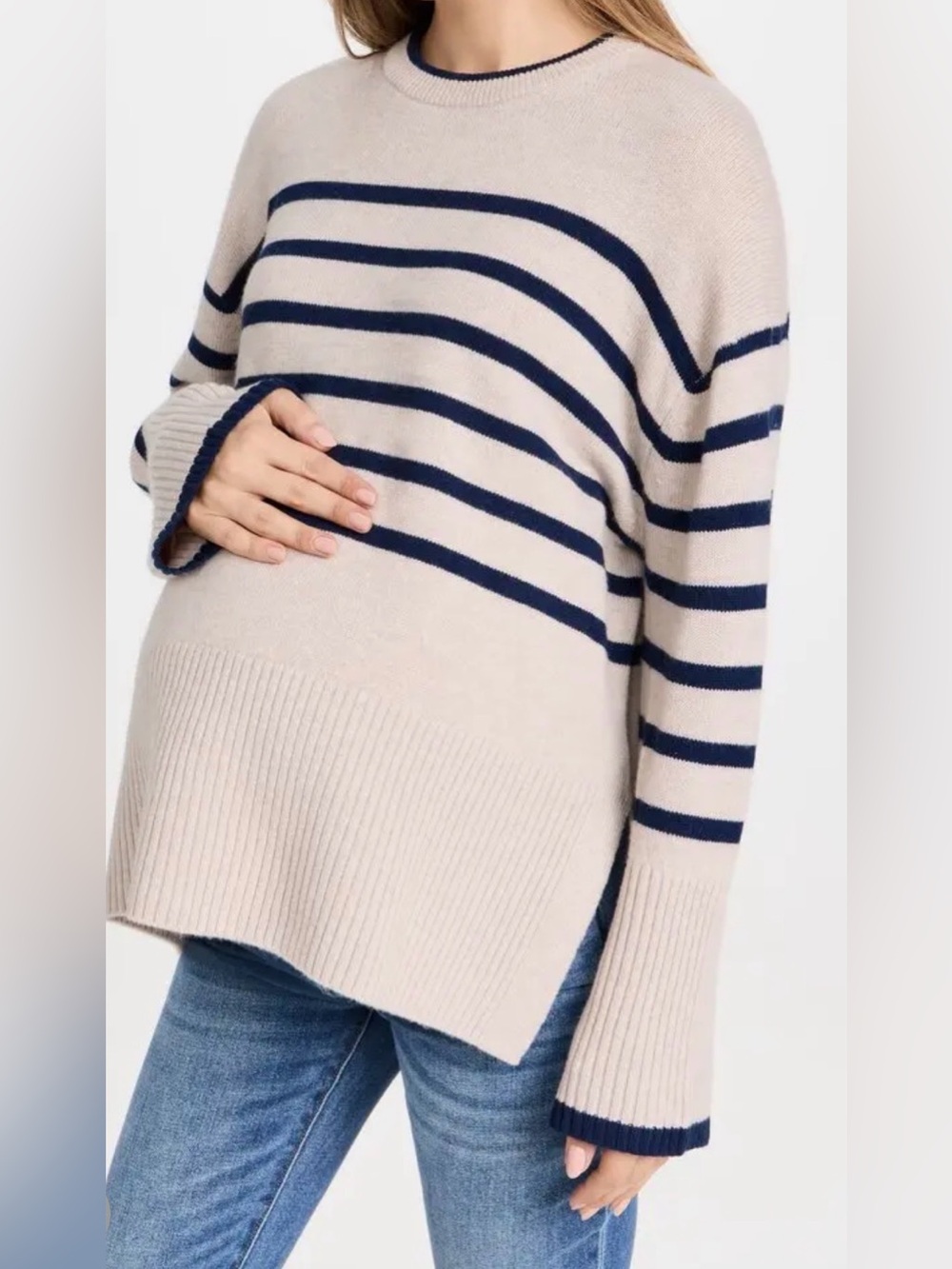 Hatch Carly 100% Merino Wool Striped Sweater Maternity Size 2